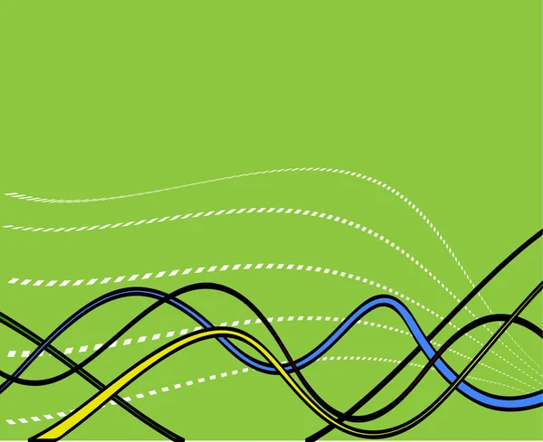 Retro ondulato linee di sfondo — Vettoriale Stock