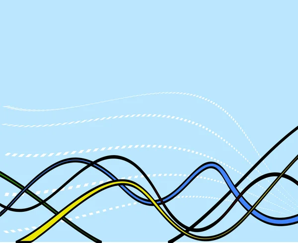 Färgade Retro Wave linjer bakgrund — Stock vektor