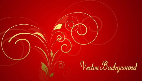 Decoratieve gouden bloeien Banner — Stockvector