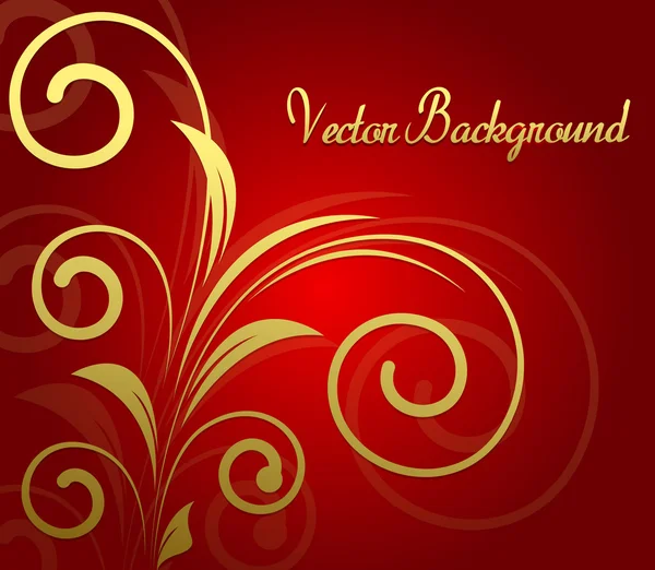 Banner decorativo dourado Flourish — Vetor de Stock