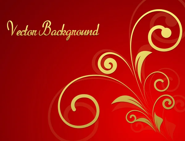 Banner decorativo de oro florecido — Vector de stock