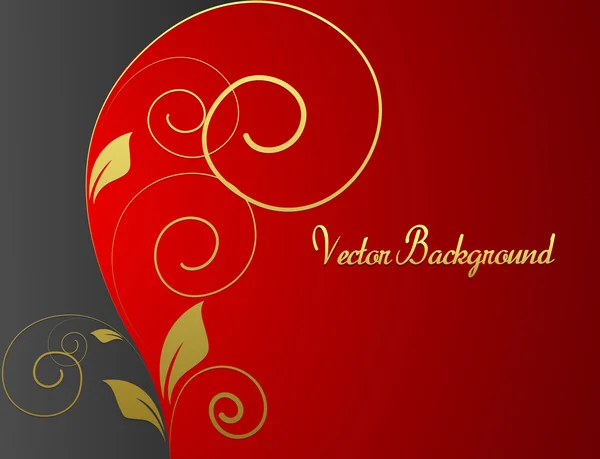 Banner de fiesta Floral Absatract oro — Vector de stock