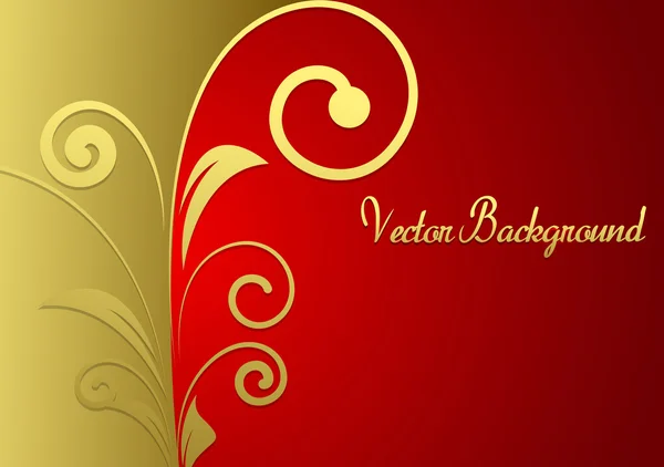 Banner de fiesta Floral Absatract oro — Vector de stock