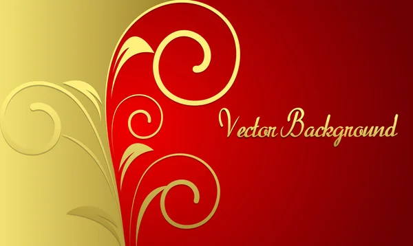 Absatract Golden Floral férias Banner — Vetor de Stock