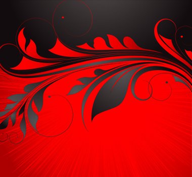 Retro çiçek arka plan