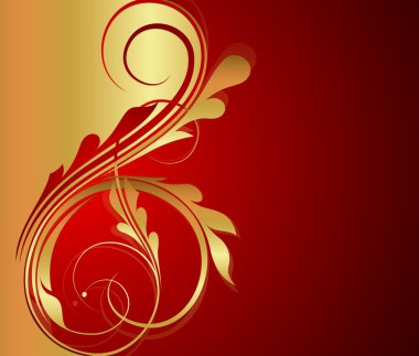 Altın çiçek Xmas arka plan