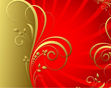 Altın çiçek Xmas arka plan