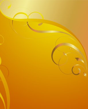 Altın girdap süslü güzelleşmek arka plan