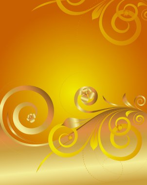 Altın girdap süslü güzelleşmek arka plan