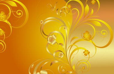 Altın girdap süslü güzelleşmek arka plan