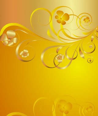 Altın çiçek tebrik arka plan