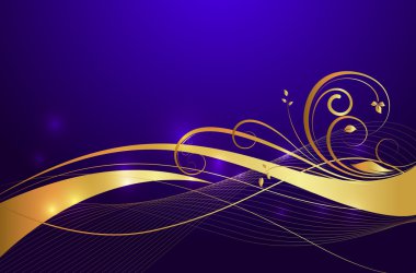 Altın çiçek tebrik arka plan