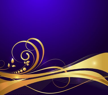 Altın çiçek tebrik arka plan