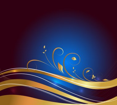 Altın çiçek tebrik arka plan