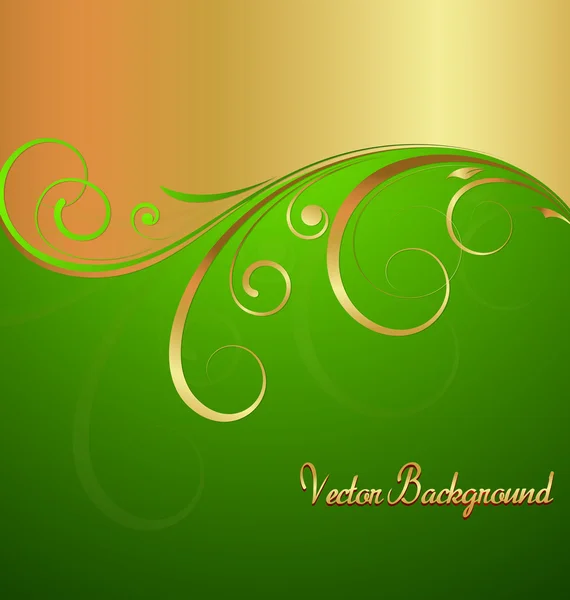 Swirl Floral vakantie achtergrond — Stockvector