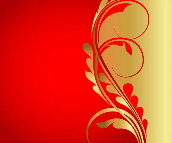 Золотой цветочный рождественский фон — стоковый вектор