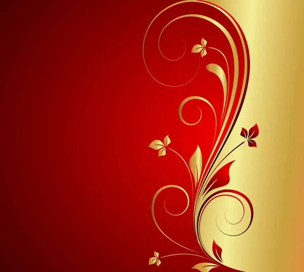 Golden Flourish fond de Noël — Image vectorielle
