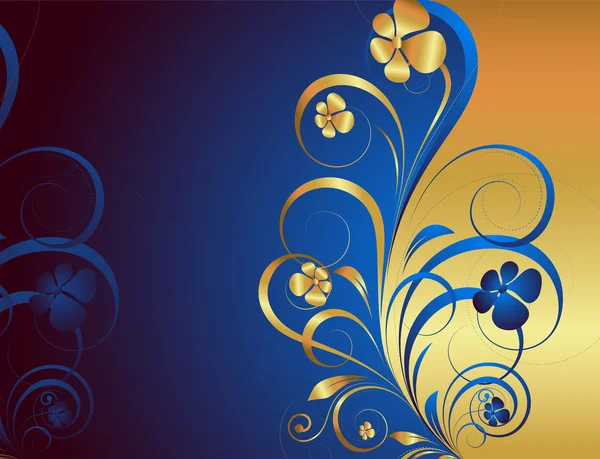 Golden Swirl Ornate Flourish Fundo —  Vetores de Stock