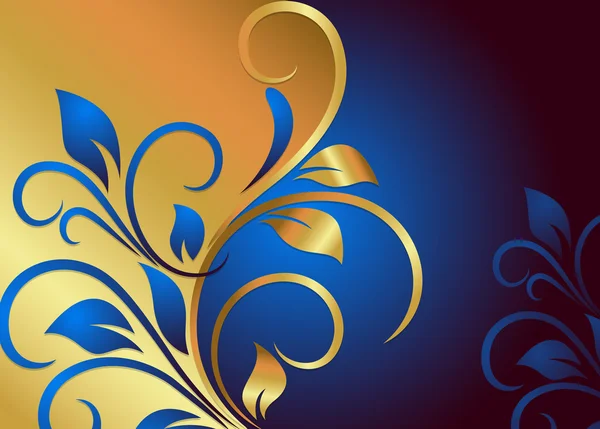 Golden Swirl Ornate Flourish Background — Vector de stoc