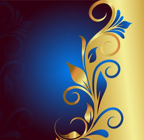 Golden Swirl Ornate Flourish Background — Stock Vector