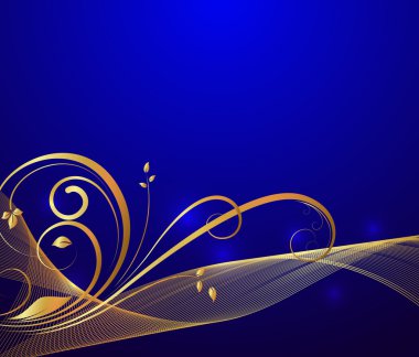 Dalgalı altın çiçek arka plan