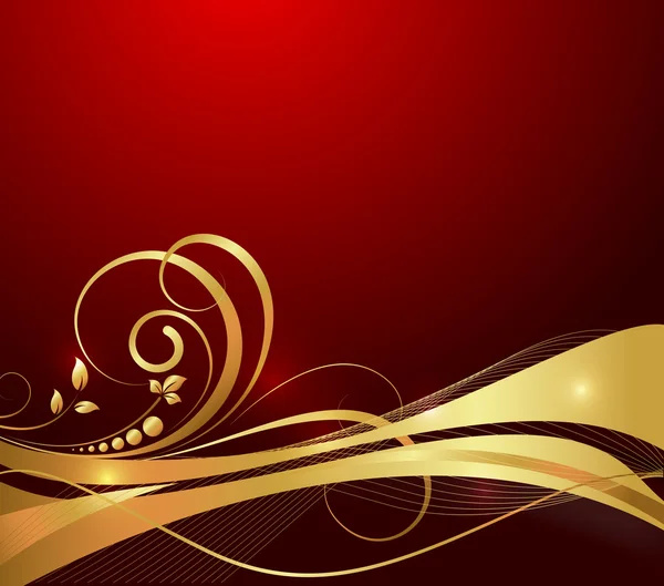 Dalgalı altın çiçek arka plan