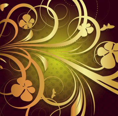 Altın tasarım Flora