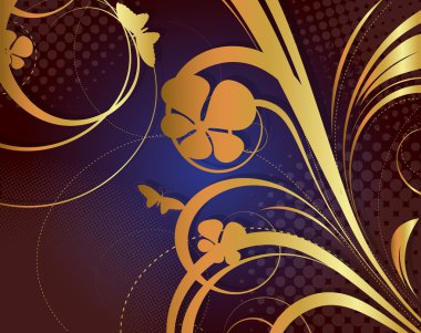 Altın tasarım Flora