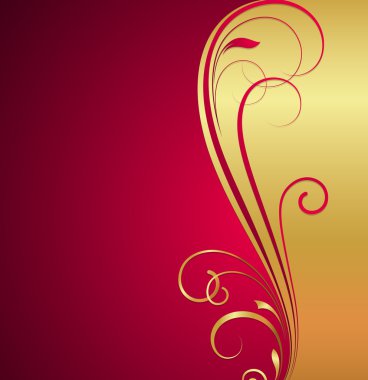 Altın süslü güzelleşmek arka plan