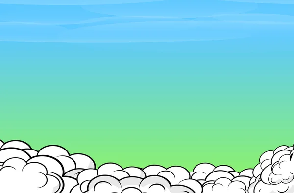 Nubes cómicas Cielo Fondo — Vector de stock