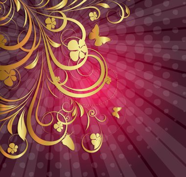 Yarı ton Sunburst çiçek tasarım arka plan