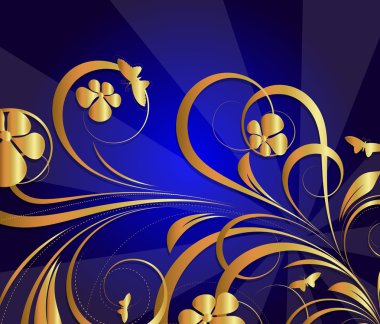 Sunburst Flora arka plan