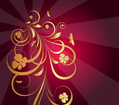 Sunburst Flora arka plan