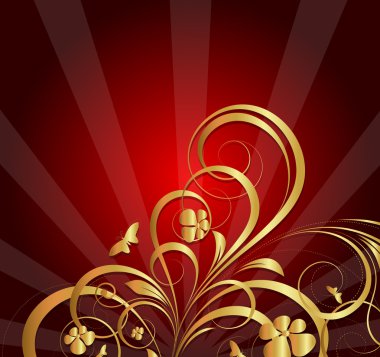 Sunburst Flora arka plan