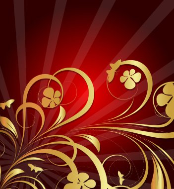 Flora Sunburst arka plan