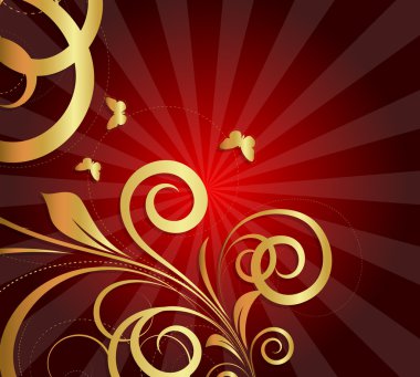 Flora Sunburst arka plan