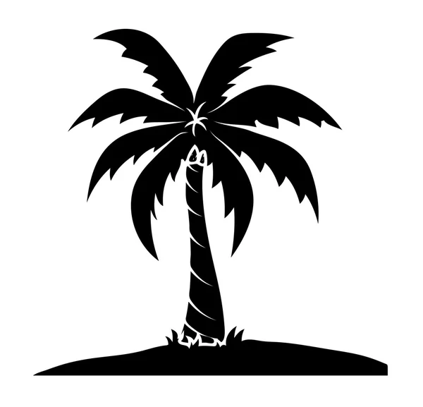 Palmträdssiluett — Stock vektor