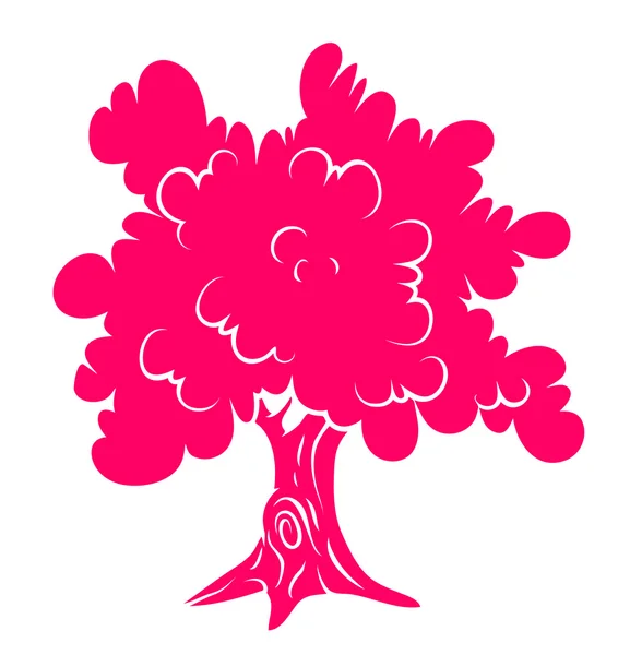 Pink Tree Shape — Stock Vector