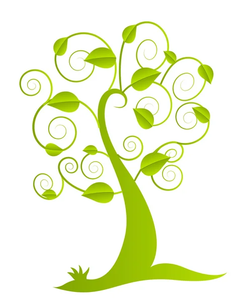 Green Vector Tree — Stock Vector