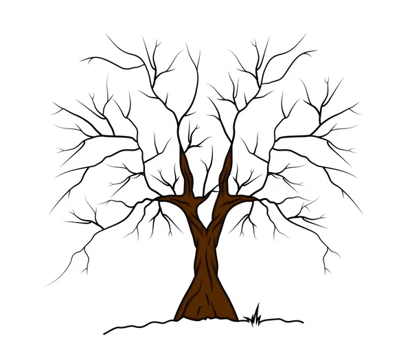 Asustado árbol de halloween — Vector de stock