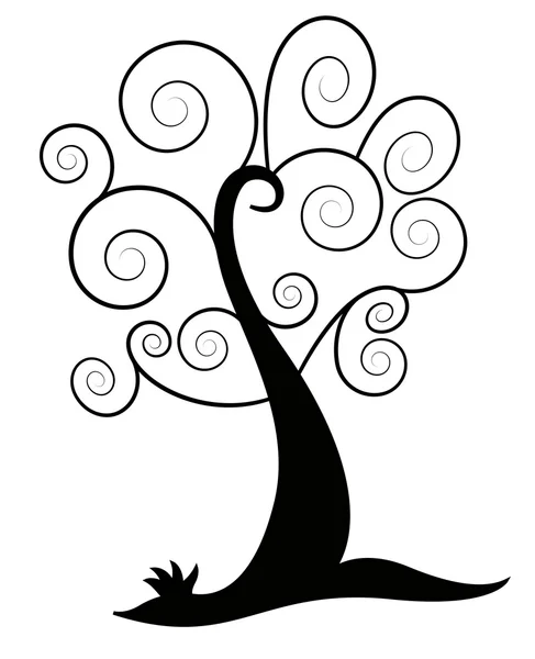 Forme d'arbre en spirale — Image vectorielle