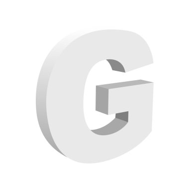 Vintage vektör 3d G metin