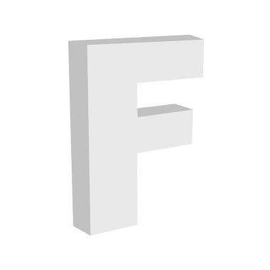 Vintage vektör 3d F metin