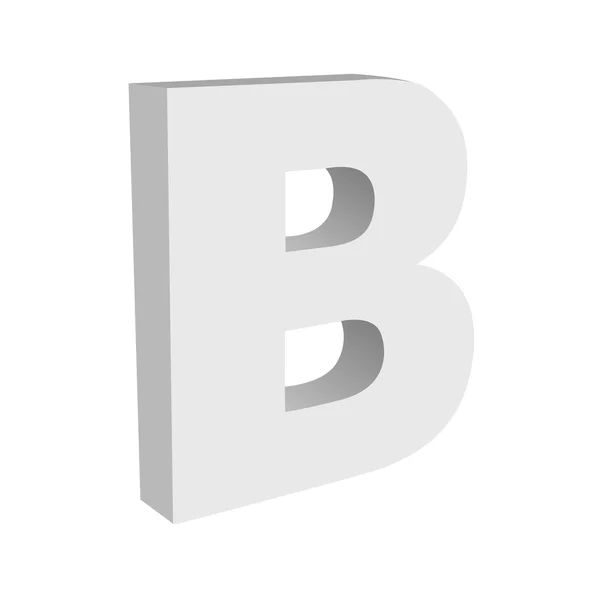 Вінтажний вектор 3d B текст — стоковий вектор