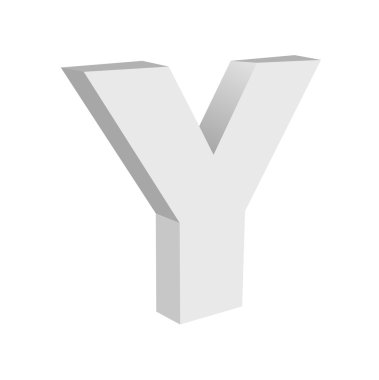 Vintage vektör 3d Y metin