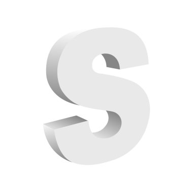 Vintage vektör 3d S metin