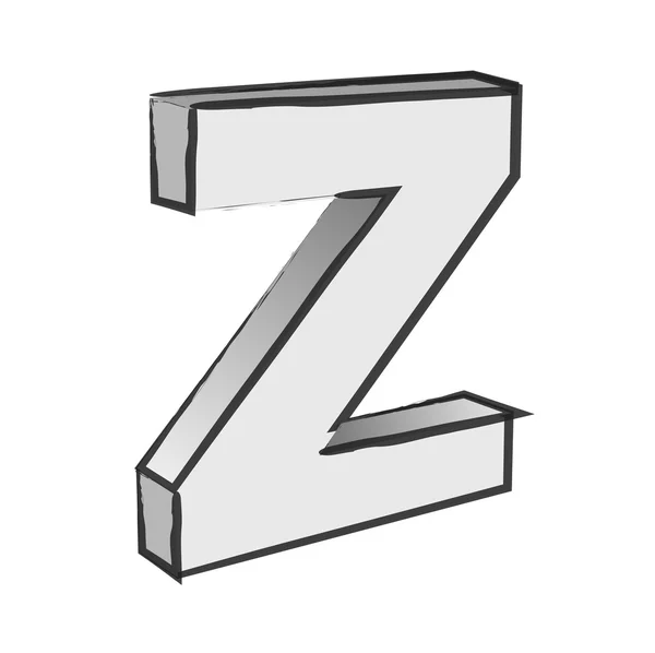 Вектор Retro 3d Alphabet Z — стоковый вектор
