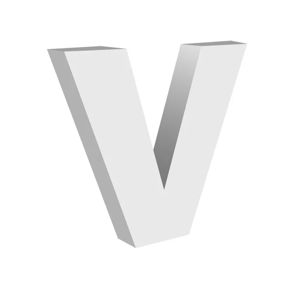 Vintage vettoriale 3d V Testo — Vettoriale Stock