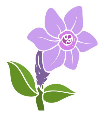 Vintage çiçek şube vektör çizim