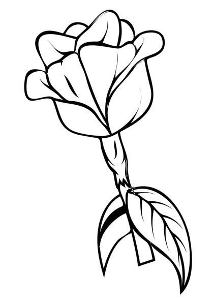 Retro Rose Dibujo — Archivo Imágenes Vectoriales